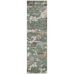 Machine Washable Indoor/Outdoor Chantille ACN2595 Green 2'3" x 7'6" Runner Rug