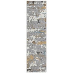 Machine Washable Indoor/Outdoor Chantille ACN2595 Gray 2'3" x 7'6" Runner Rug