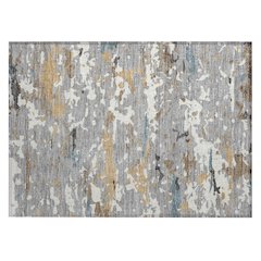 Machine Washable Indoor/Outdoor Chantille ACN2595 Gray 1'8" x 2'6" Rug