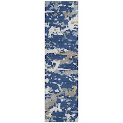 Machine Washable Indoor/Outdoor Chantille ACN2595 Blue 2'3" x 7'6" Runner Rug