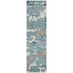 Machine Washable Indoor/Outdoor Chantille ACN2595 Teal 2'3" x 7'6" Runner Rug