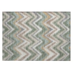 Machine Washable Indoor/Outdoor Chantille ACN2596 Green 1'8" x 2'6" Rug