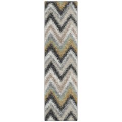 Machine Washable Indoor/Outdoor Chantille ACN2596 Gray 2'3" x 7'6" Runner Rug