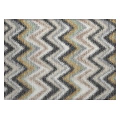 Machine Washable Indoor/Outdoor Chantille ACN2596 Gray 1'8" x 2'6" Rug