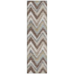 Machine Washable Indoor/Outdoor Chantille ACN2596 Brown 2'3" x 7'6" Runner Rug