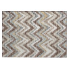 Machine Washable Indoor/Outdoor Chantille ACN2596 Brown 1'8" x 2'6" Rug