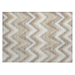 Machine Washable Indoor/Outdoor Chantille ACN2596 Ivory 1'8" x 2'6" Rug