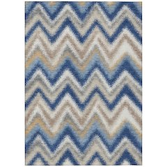 Machine Washable Indoor/Outdoor Chantille ACN2596 Blue 2'6" x 3'10" Rug