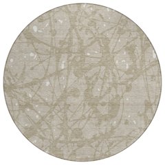 Machine Washable Indoor/Outdoor Chantille ACN2597 Brown 8' x 8' Round Rug
