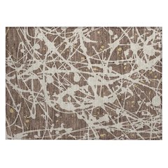 Machine Washable Indoor/Outdoor Chantille ACN2597 Brown 1'8" x 2'6" Rug