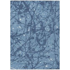 Machine Washable Indoor/Outdoor Chantille ACN2597 Blue 2'6" x 3'10" Rug