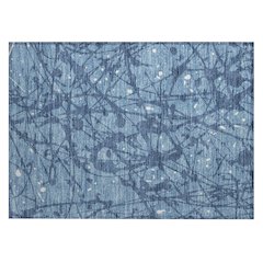 Machine Washable Indoor/Outdoor Chantille ACN2597 Blue 1'8" x 2'6" Rug