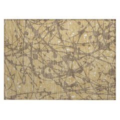 Machine Washable Indoor/Outdoor Chantille ACN2597 Gold 1'8" x 2'6" Rug