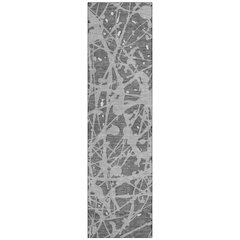 Machine Washable Indoor/Outdoor Chantille ACN2597 Gray 2'3" x 7'6" Runner Rug