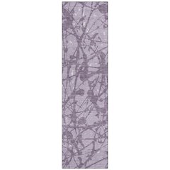 Machine Washable Indoor/Outdoor Chantille ACN2597 Purple 2'3" x 7'6" Runner Rug