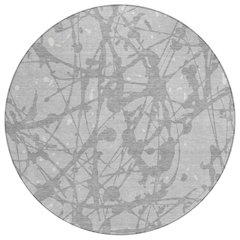 Machine Washable Indoor/Outdoor Chantille ACN2597 Gray 8' x 8' Round Rug