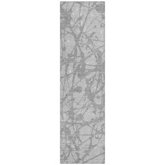 Machine Washable Indoor/Outdoor Chantille ACN2597 Gray 2'3" x 7'6" Runner Rug