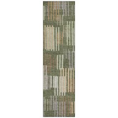 Machine Washable Indoor/Outdoor Chantille ACN2598 Green 2'3" x 7'6" Runner Rug