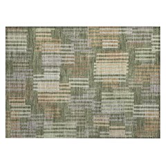 Machine Washable Indoor/Outdoor Chantille ACN2598 Green 1'8" x 2'6" Rug
