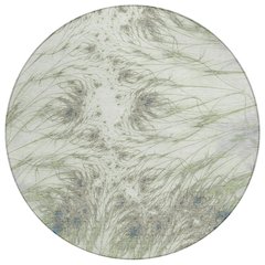 Machine Washable Indoor/Outdoor Chantille ACN2599 Green 8' x 8' Round Rug