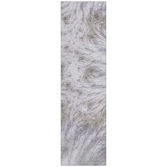 Machine Washable Indoor/Outdoor Chantille ACN2599 Purple 2'3" x 7'6" Runner Rug