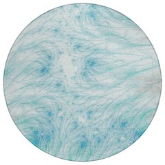 Machine Washable Indoor/Outdoor Chantille ACN2599 Blue 8' x 8' Round Rug