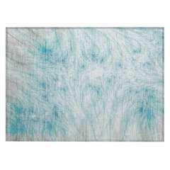 Machine Washable Indoor/Outdoor Chantille ACN2599 Blue 1'8" x 2'6" Rug