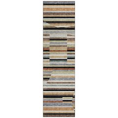 Machine Washable Indoor/Outdoor Chantille ACN2600 Black 2'3" x 7'6" Runner Rug