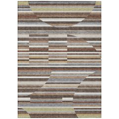 Machine Washable Indoor/Outdoor Chantille ACN2600 Brown 2'6" x 3'10" Rug