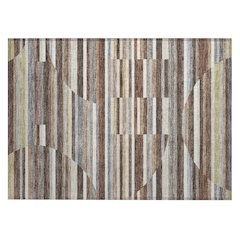 Machine Washable Indoor/Outdoor Chantille ACN2600 Brown 1'8" x 2'6" Rug