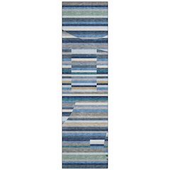 Machine Washable Indoor/Outdoor Chantille ACN2600 Blue 2'3" x 7'6" Runner Rug