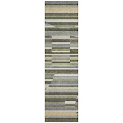 Machine Washable Indoor/Outdoor Chantille ACN2600 Green 2'3" x 7'6" Runner Rug