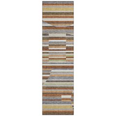 Machine Washable Indoor/Outdoor Chantille ACN2600 Orange 2'3" x 7'6" Runner Rug