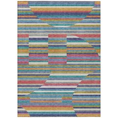Machine Washable Indoor/Outdoor Chantille ACN2600 Teal 2'6" x 3'10" Rug
