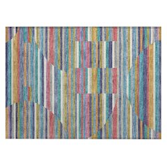 Machine Washable Indoor/Outdoor Chantille ACN2600 Teal 1'8" x 2'6" Rug