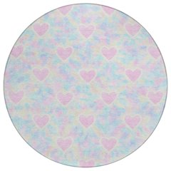 Machine Washable Indoor/Outdoor Chantille ACN2601 Pink 8' x 8' Round Rug