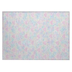 Machine Washable Indoor/Outdoor Chantille ACN2601 Pink 1'8" x 2'6" Rug