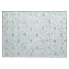 Machine Washable Indoor/Outdoor Chantille ACN2601 Teal 1'8" x 2'6" Rug