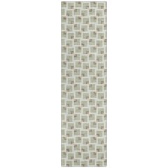 Machine Washable Indoor/Outdoor Chantille ACN2602 Green 2'3" x 7'6" Runner Rug