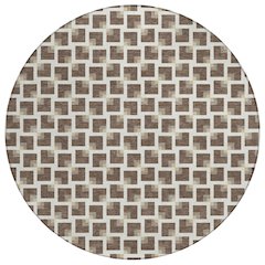Machine Washable Indoor/Outdoor Chantille ACN2602 Brown 8' x 8' Round Rug