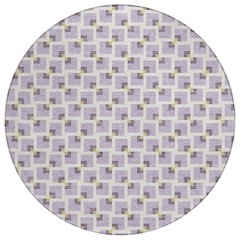 Machine Washable Indoor/Outdoor Chantille ACN2602 Purple 8' x 8' Round Rug