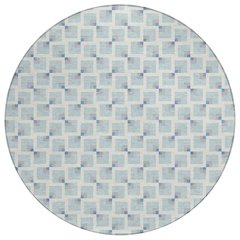 Machine Washable Indoor/Outdoor Chantille ACN2602 Blue 8' x 8' Round Rug