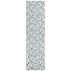 Machine Washable Indoor/Outdoor Chantille ACN2602 Blue 2'3" x 7'6" Runner Rug