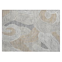 Machine Washable Indoor/Outdoor Chantille ACN2603 Gray 1'8" x 2'6" Rug