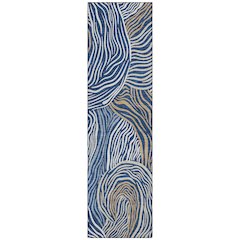 Machine Washable Indoor/Outdoor Chantille ACN2603 Blue 2'3" x 7'6" Runner Rug