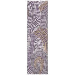 Machine Washable Indoor/Outdoor Chantille ACN2603 Purple 2'3" x 7'6" Runner Rug