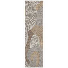 Machine Washable Indoor/Outdoor Chantille ACN2603 Brown 2'3" x 7'6" Runner Rug