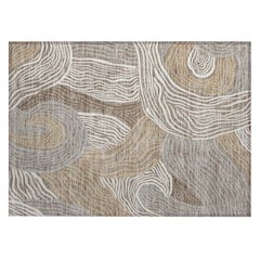Machine Washable Indoor/Outdoor Chantille ACN2603 Brown 1'8" x 2'6" Rug