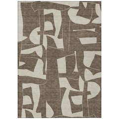 Machine Washable Indoor/Outdoor Chantille ACN2604 Brown 2'6" x 3'10" Rug