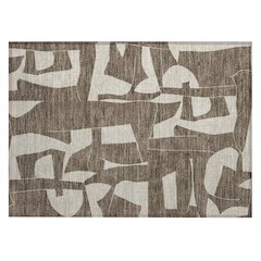 Machine Washable Indoor/Outdoor Chantille ACN2604 Brown 1'8" x 2'6" Rug